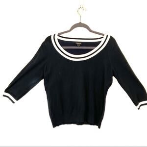 Worth Sweater Ballet Neck New York Cotton Blend Classic Sweater Girl Retro sz M